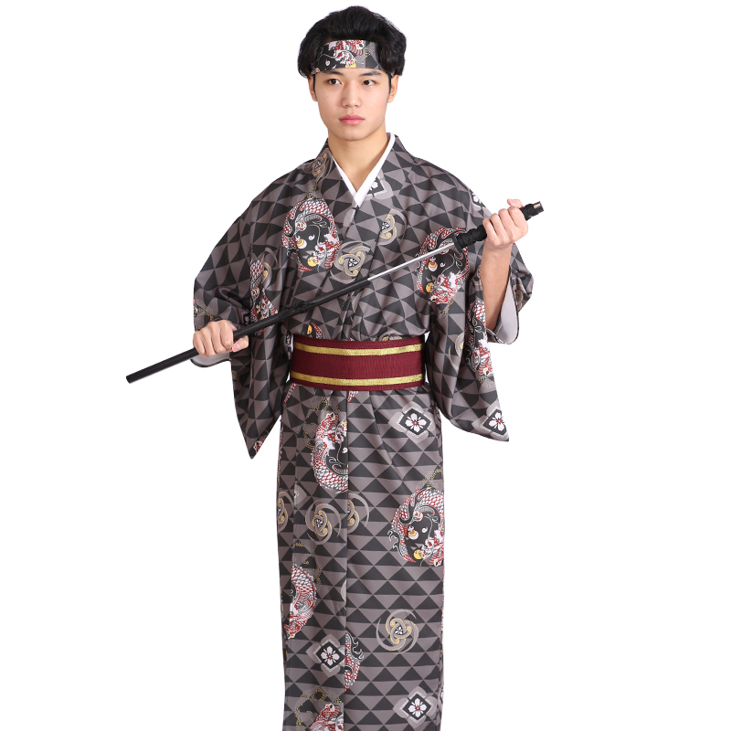 Traditional Japanese Men'S Formal Wear - Nuovo Design Etnico Asiatico Kimono Abito