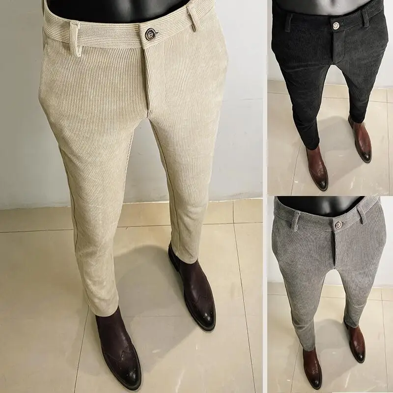 Men Formal Wear Dress - Pantaloni da abito in lana ispessita