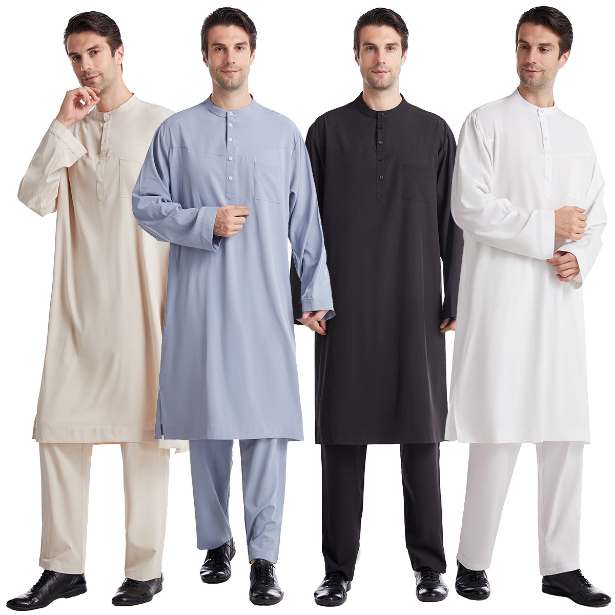 Arabic Formal Wear Men - Uomini musulmani Jubba Thobe 2 Pice