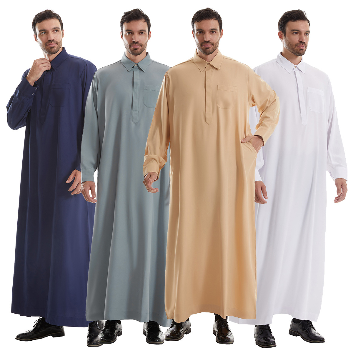 Arabic Formal Wear Men - Jubba Thobe da Uomo, Camicia Lunga,