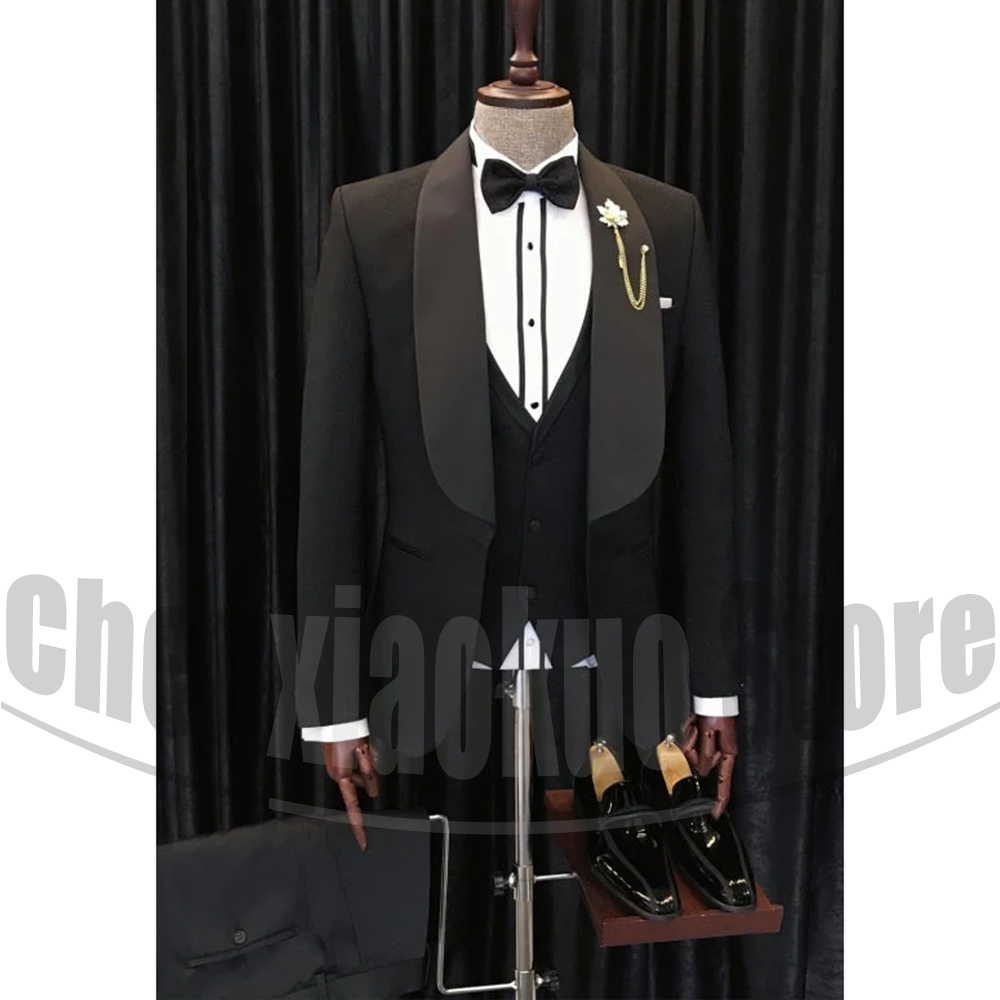 Men Formal Wear 2025 - Abiti da uomo neri Scialle chic