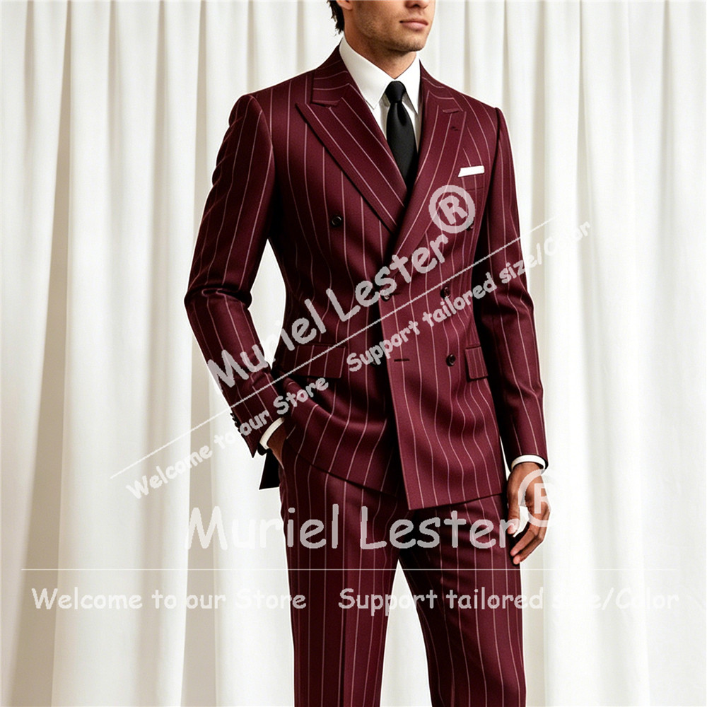 Elegant Formal Men'S Wear - Elegante Completo a Righe da Uomo,