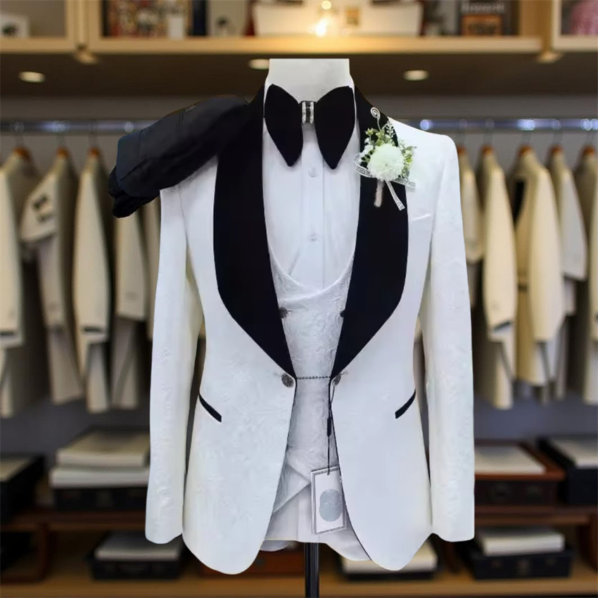 Men Formal Wear 2025 - 3 pezzi abiti da sposa floreali