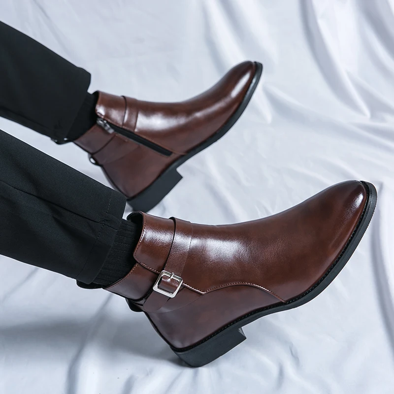 Stivali in pelle a punta da uo - Men Formal Wear With Boots recensione e prezzo