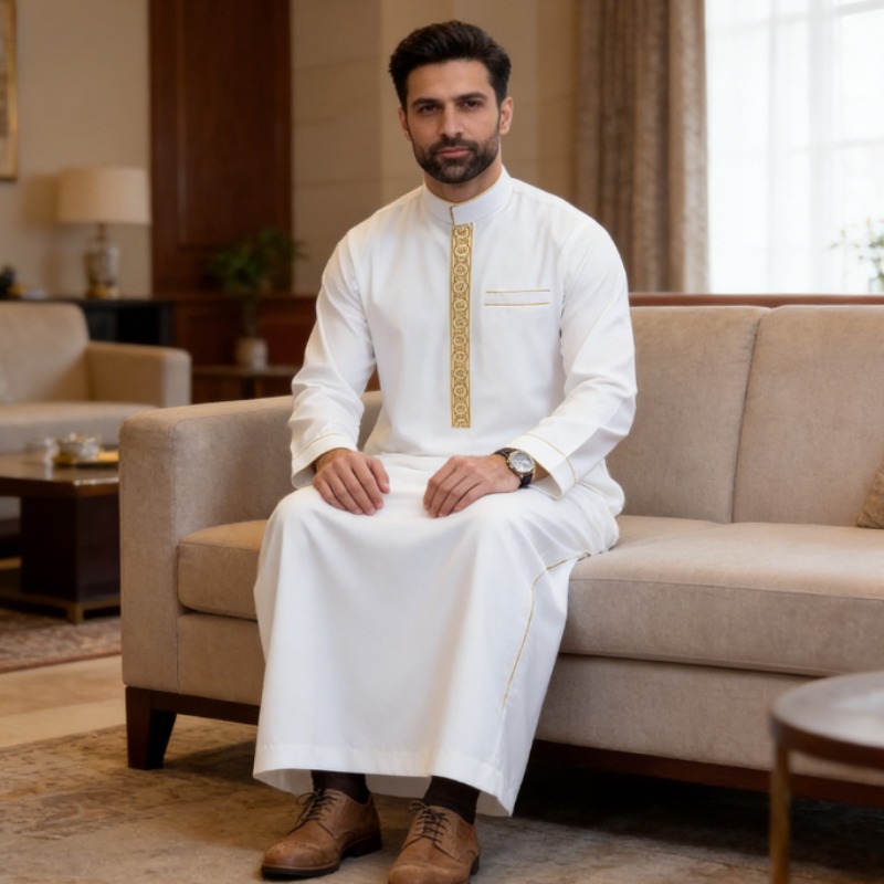 Thobe Arabo da Uomo Ricamato a - Arabic Formal Wear Men recensione e prezzo